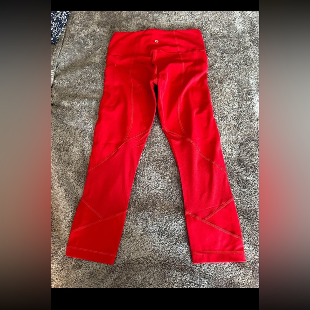 Red Lululemon leggings - Picture 2 of 2